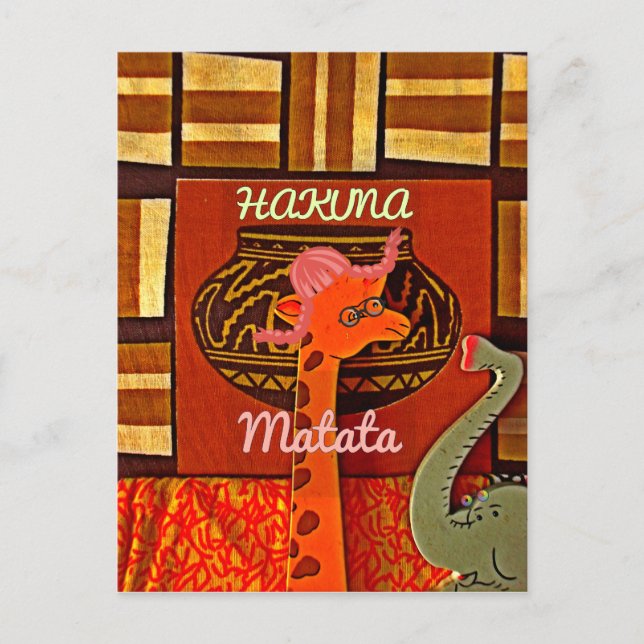 Hakuna Matata: Joyful African Art iPhone 17 Case & Postcard (Front)