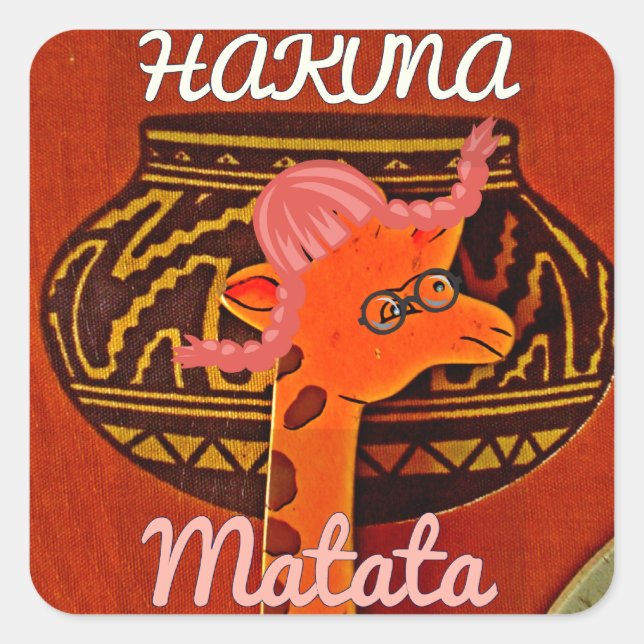 Hakuna Matata: Joyful African Art iPhone 17 Case & Square Sticker (Front)