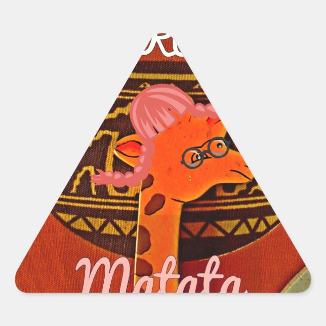 Hakuna Matata: Joyful African Art iPhone 17 Case & Triangle Sticker (Front)