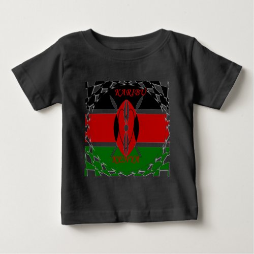 Hakuna matata Karaibu Kenya Baby T_Shirt