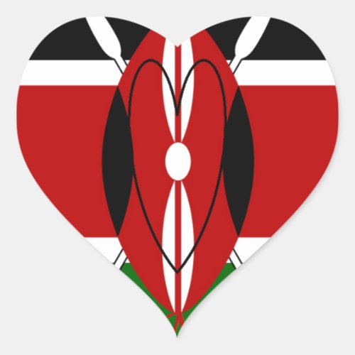 Hakuna matata Karaibu Kenya Heart Sticker