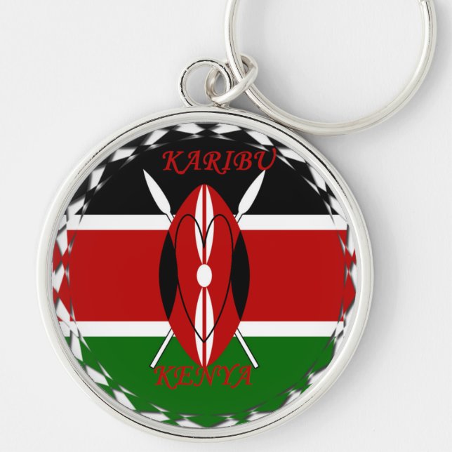 Hakuna matata Karaibu Kenya Keychain (Front)