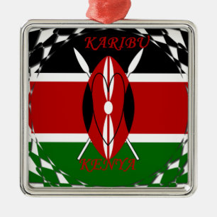 Hakuna matata Karaibu Kenya Metal Ornament