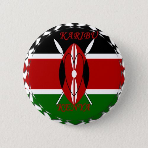 Hakuna matata Karaibu Kenya Pinback Button