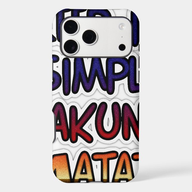 Hakuna Matata Keep it Simple Gifts Case-Mate iPhone Case (Back)