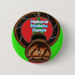 Hakuna Matata Kenya Art Print Button