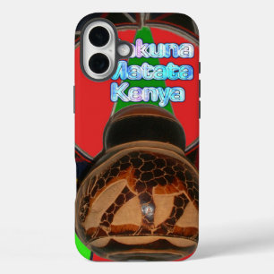 Hakuna Matata Kenya Art Print iPhone 16 Plus Case