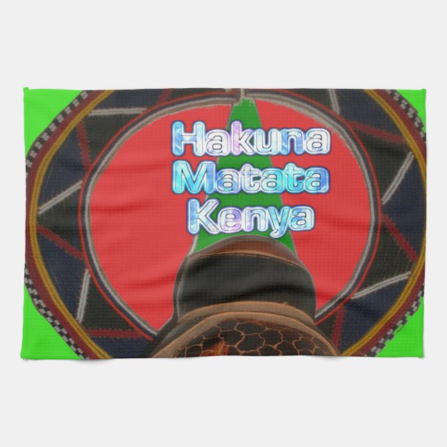  Hakuna Matata Kenya Art Print Customize Product Towel (Horizontal)