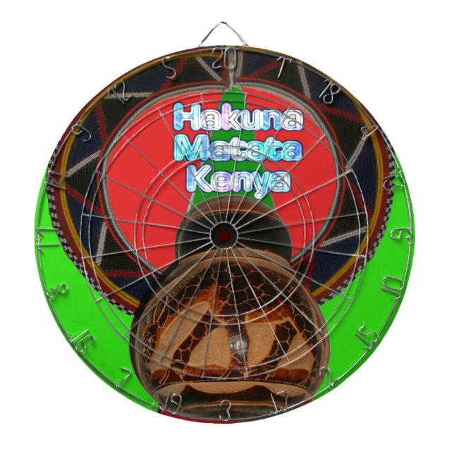 Hakuna Matata Kenya Art Print Dart Board (Front)