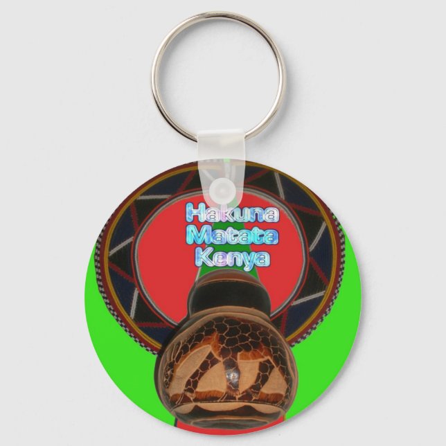 Hakuna Matata Kenya Art Print Keychain (Front)