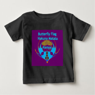 Hakuna Matata Kenya -  Butterfly Art Print/Graphic Baby T-Shirt