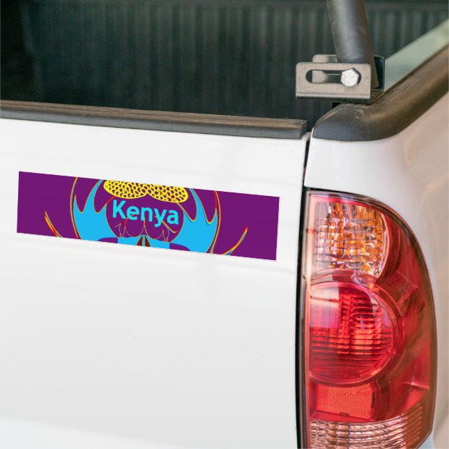 Hakuna Matata Kenya Butterfly Art Print/Graphic Bumper Sticker (On Truck)