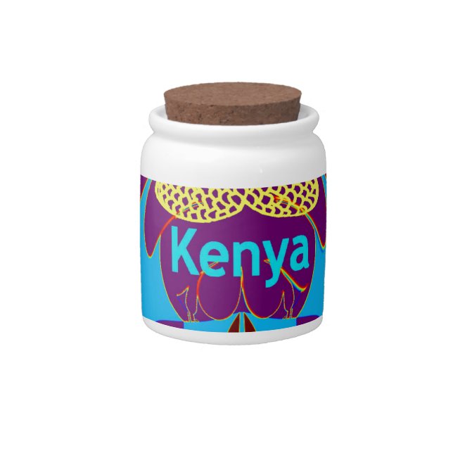  "Hakuna Matata Kenya" Butterfly Art Print/Graphic Candy Jar (Front)