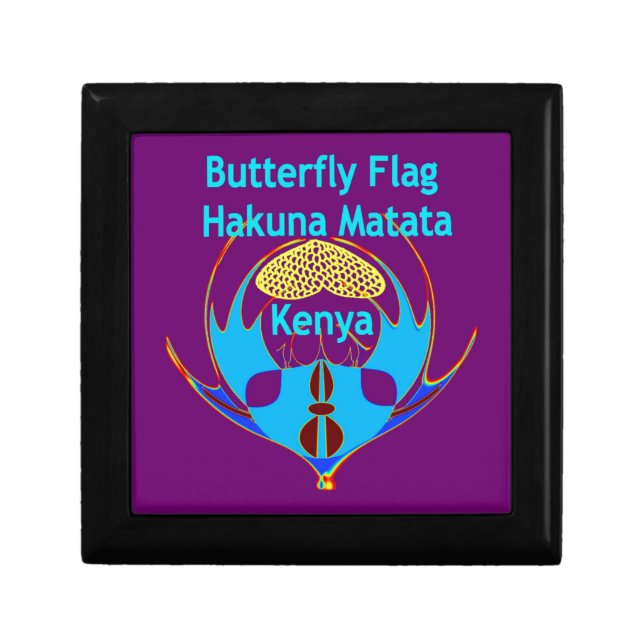  "Hakuna Matata Kenya" Butterfly Art Print/Graphic Gift Box (Front)