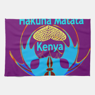 "Hakuna Matata Kenya" Butterfly Art Print/Graphic Kitchen Towel
