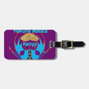 "Hakuna Matata Kenya" Butterfly Art Print/Graphic Luggage Tag