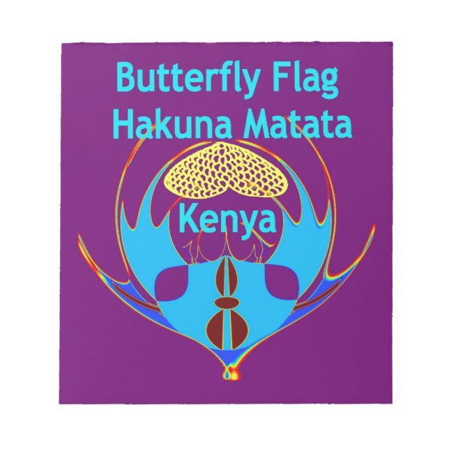  "Hakuna Matata Kenya" Butterfly Art Print/Graphic Notepad (Front)