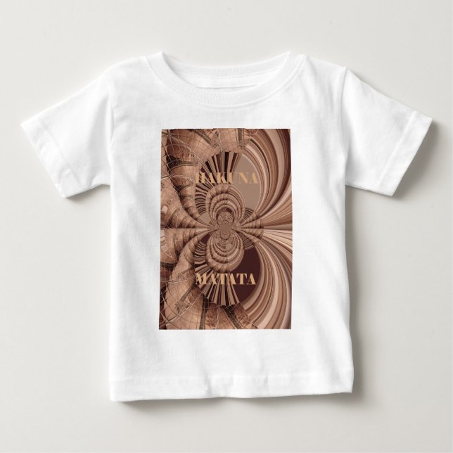 Hakuna Matata Kenya Giraffe Safari  Woven Sourveni Baby T-Shirt (Front)
