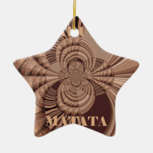 Hakuna Matata Kenya Giraffe Safari  Woven Sourveni Ceramic Ornament