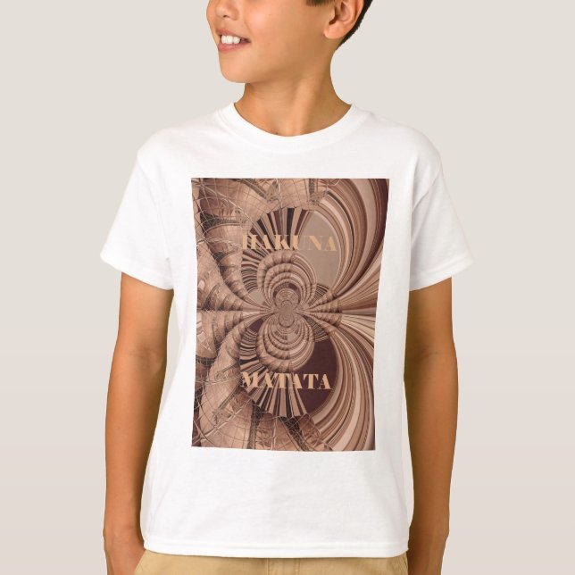 Hakuna Matata Kenya Giraffe Safari  Woven Sourveni T-Shirt (Front)