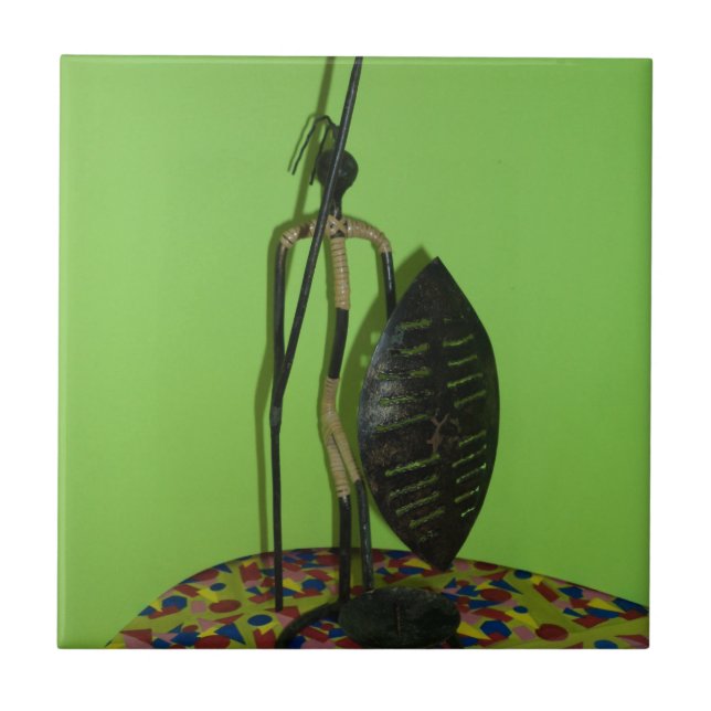 Hakuna Matata Kenya Maasai Ceramic Tile (Front)