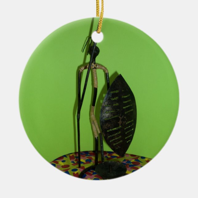 Hakuna Matata Kenya Maasai.JPG Ceramic Ornament (Front)