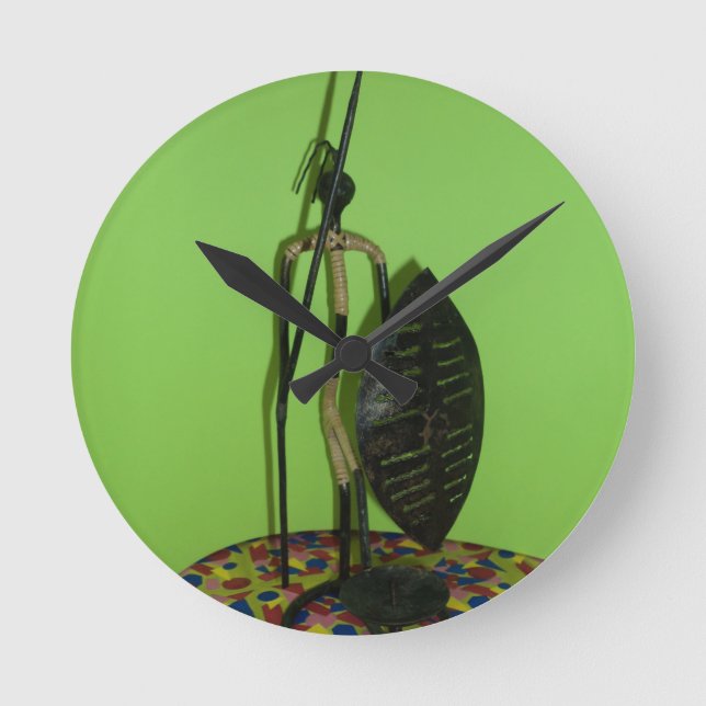 Hakuna Matata Kenya Maasai.JPG Round Clock (Front)