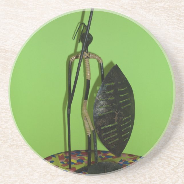 Hakuna Matata Kenya Maasai.JPG Sandstone Coaster (Front)