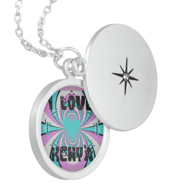 Hakuna Matata Kenya Sterling Silver Necklace (Front Left)