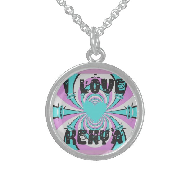Hakuna Matata Kenya Sterling Silver Necklace (Front)