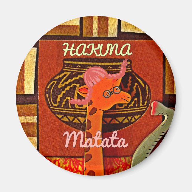 Hakuna Matata Kitchen Style: Aprons, Mugs & Home A Magnet (Front)