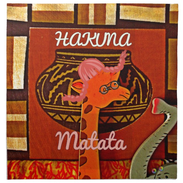 Hakuna Matata Kitchen Style: Aprons, Mugs & Home A Napkin (Front)