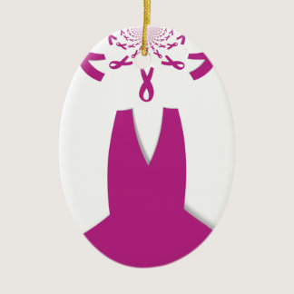Hakuna Matata Latest Breast Cancer Awareness Ribon Ceramic Ornament