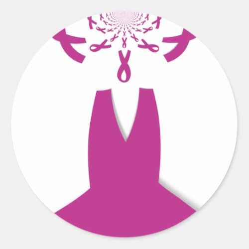 Hakuna Matata Latest Breast Cancer Awareness Ribon Classic Round Sticker