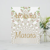 Hakuna Matata Letterhead (Standing Front)