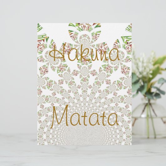 Hakuna Matata Letterhead (Standing Front)