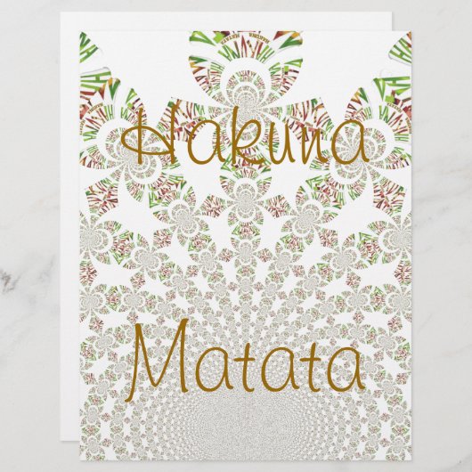 Hakuna Matata Letterhead (Front/Back)