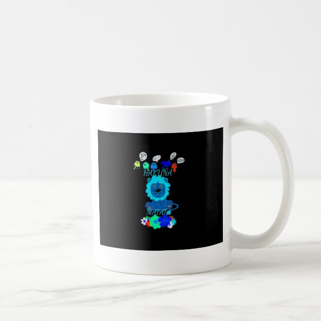 Hakuna Matata Lion Art Print Coffee Mug (Right)