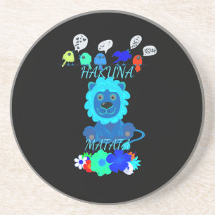Hakuna Matata Lion Art Print Drink Coaster