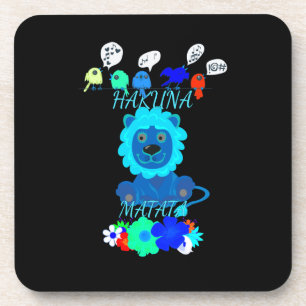 Hakuna Matata Lion Art Print Drink Coaster
