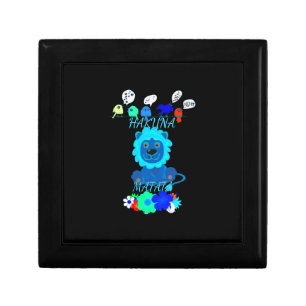 Hakuna Matata Lion Art Print Keepsake Box