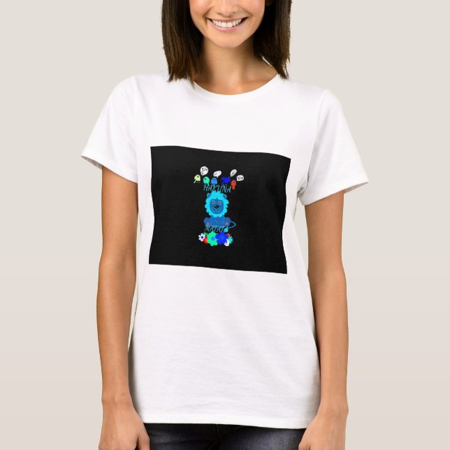Hakuna Matata Lion Art Print T-Shirt (Front)