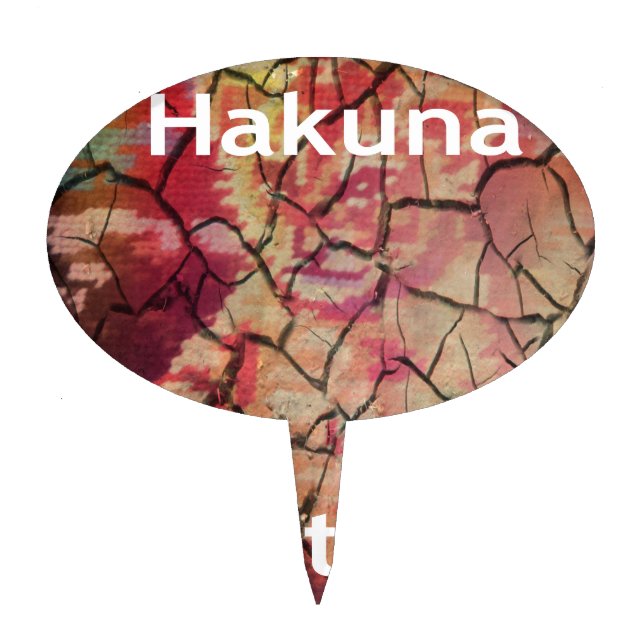 Hakuna Matata Lion Cub Design Cake Topper (Front)
