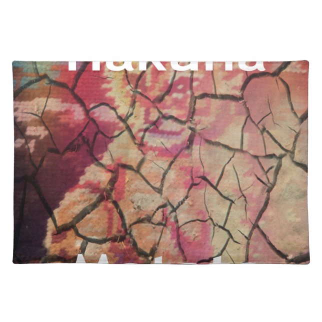 Hakuna Matata Lion Cub Design Cloth Placemat (Front)