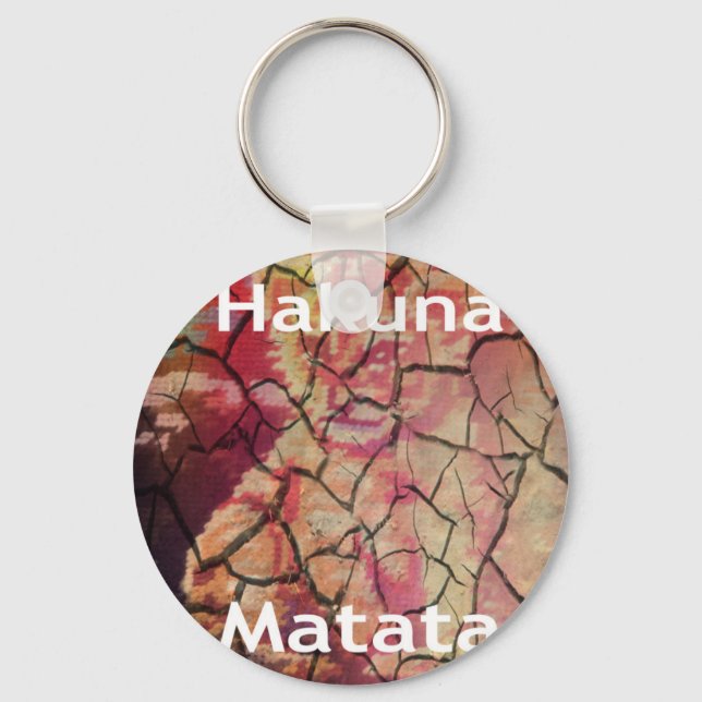 Hakuna Matata Lion Cub Design Keychain (Front)