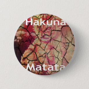 Hakuna Matata Lion Cub Design Pinback Button