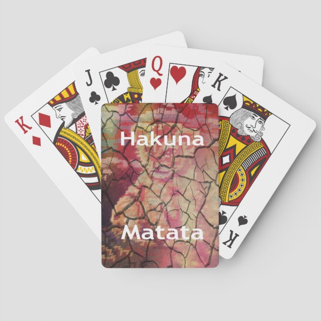 Hakuna Matata Lion Cub Design Poker Cards (Back)