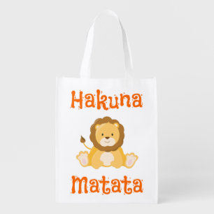 Hakuna Matata Lion Cub Grocery Bag