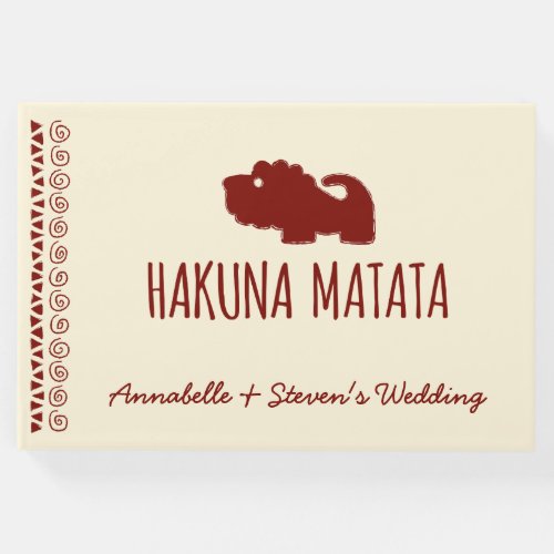 Hakuna Matata Lion Guest Book