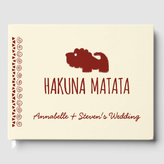 Hakuna Matata Lion Guest Book